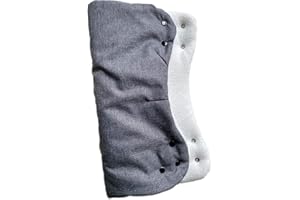 HSHDUTI Stroller Fleece Hand Muff, Pram Pushchair Gloves Hand Gloves Waterproof Anti-Freeze Extra Thick Warm Winter Baby Stroller Gloves for More use Grey