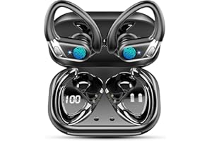 CHALVH Ecouteurs Bluetooth sans Fil Sport, 2024 New Écouteur Bluetooth 5.4 avec Micro 50H Durée Lecture Oreillette Bluetooth, IP7 Étanche casque avec Écran LED, USB-C Charge Rapide, pour running fitness yoga