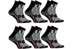 Rainbow Socks - Niño Niña Calcetines Deporte Colores Algodón - 6 Pares - Negro - Talla 30-35