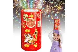 HBSFBH Macchina Bolle Fuochi D'artificio, 20 Fori Macchina per le bolle dei fuochi d'artificio di Natale, Fuochi d'artificio Bolle Maker, con luci e suono, per feste, feste di primavera