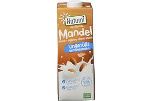 ‎NATUMI Natumi Mandeldrink Ungesüßt Bio Vegane Milchalternative, Nuss, 1 ltr (6er Pack)