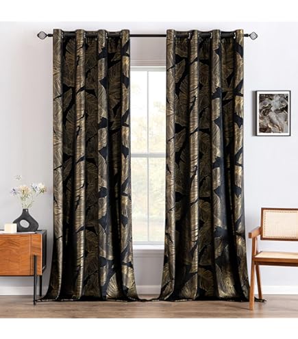 Rideau Occultant Dragon Chinois - 2 Panneaux 110 X 215 Cm - Blocage Lumière 95% - Isolation Thermoacoustique - Salon, Chambre