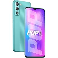 Tecno Pop 5 LTE(Turquoise Cyan 2G+32G)| 6.52" HD+Dot Notch | 5000mAh | 8MP Dual Camera | Front Flash| IPX2 Splash…
