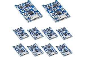 Aideepen Lot de 10 modules de Charge Micro USB TC4056 5 V 1 A Li-ION avec Module de Protection