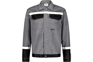 BWOLF Char Chaqueta de trabajo para hombres Chaqueta de trabajo Reflector multifuncional Chaqueta de trabajo - Azul/Gris