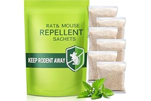JIAONAYIYI Mouse & Rat Repellent with Peppermint Oil - Natural Mice Repellent Indoor/Outdoor, Effective Rodent Repellent for House, Kitchen, Warehouse, Garden, Car, RV & Boat - 6 Pack Long-Lasting Protection