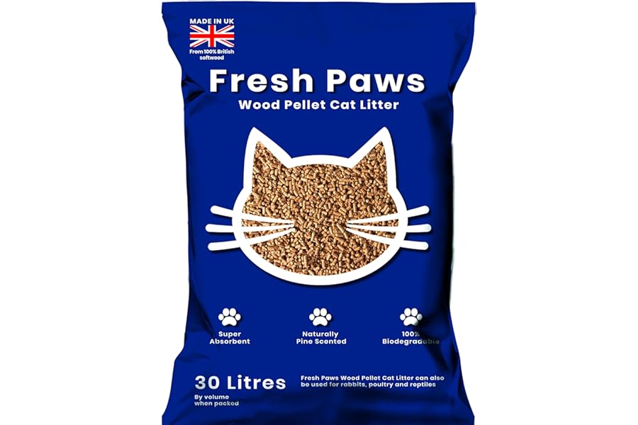 Fresh Paws Premium Wood Pellet Cat Litter, 30 L