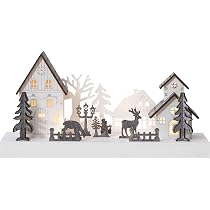 LED Weihnachtsdeko Fauna Von Star Trading – Holz-Motive Mit Timer, Batteriebetrieben, 34 Cm