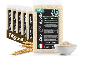 Riso Apollo Italiano | 6 kg Senza Glutine e Profumato | Alternativa al Basmati | Coltivato in Piemonte | Perfetto per Piatti di Pesce, Carne e Verdure | 13 di Ilaria