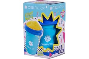 Chill Factor Color Shock Slushy Maker Totally Cool Blue - Wiederverwendbarer Hausgemachte Slushy Squeeze Cup Küchenspielzeug