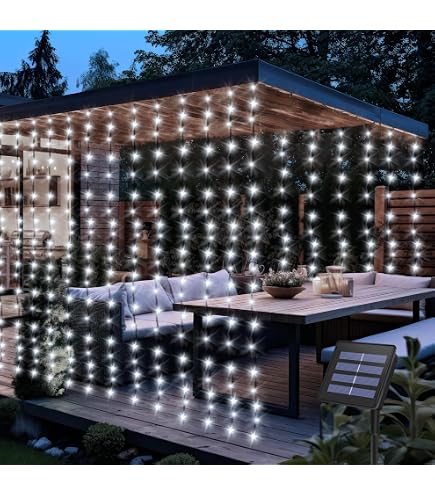 Rete Luminosa Solare Per Esterni,4 X 1 M Luci Solari Da