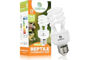 REPTI HOME Reptile UVB Light Bulb 13W, UVA UVB 10.0 Fluorescent Lamp Bulb, Vivarium UVB Light Reptile Kit for Tortoise,Lizard,Bearded Dragon