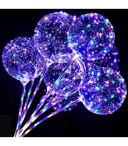 Globos Luminosos LED - Pack De 5, 24 Pulgadas, Con Guirnaldas De 3m, Luz Blanca Cálida, Para Cumpleaños, Bodas O Navidad