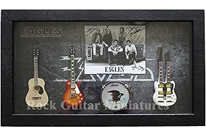 ROCK GUITAR MINIATURES RGM8961 Eagles Miniature Guitar Collection in Shadowbox Frame