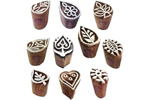 ‎ROYAL KRAFT Royal Kraft Töpferei Drucken Stempel Kreativ Klein Blatt Gestalten Holzblöcke (Set von 10)