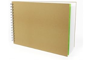Artgecko Krafty Sketchbook A4 Landscape - 80 Pages (40 Sheets) 150gsm White Paper
