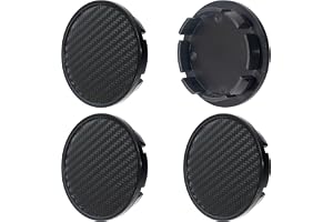 Set om 4 stycken x 66 mm navkapslar/centrumkåpor (kolsvart, 66 mm