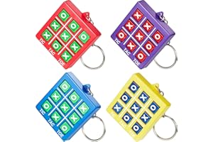 Otuuz Portachiavi Tic Tac Toe Portachiavi per Mini Gioco Tris in Plastica con Clip per Zaino per Bambini 8 ai 12 Anni per Compleanno Bomboniere per Ragazzi