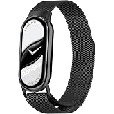 Rongep Xiaomi ile Uyumlu Mi Band 10/9/8 İ&ccedil;in Milano Loop Metal Hasırlı Kordon Manyetik Tasarımlı Terletmeyen Hafif Yapılı Bil