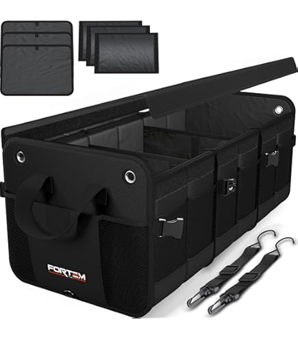 Organiseur De Coffre Avec 4 Poches Filet Multi-Poche Pour Siège Arrière