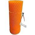 RED WIND UV Stabilized Garden Fencing Net_Tree Guard Net_Anti Bird Net_PVC Virgin HDPE_3.3 Feet Height X 5 Feet Length_Orange Color_800 GSM with 1 Cutter and 50 PVC Tags RWAGC23