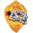 BRIJ HAAT Original Rosary Vaijayanti Mala 108+1 Beads with Cotton Gaumukhi Japa Bag