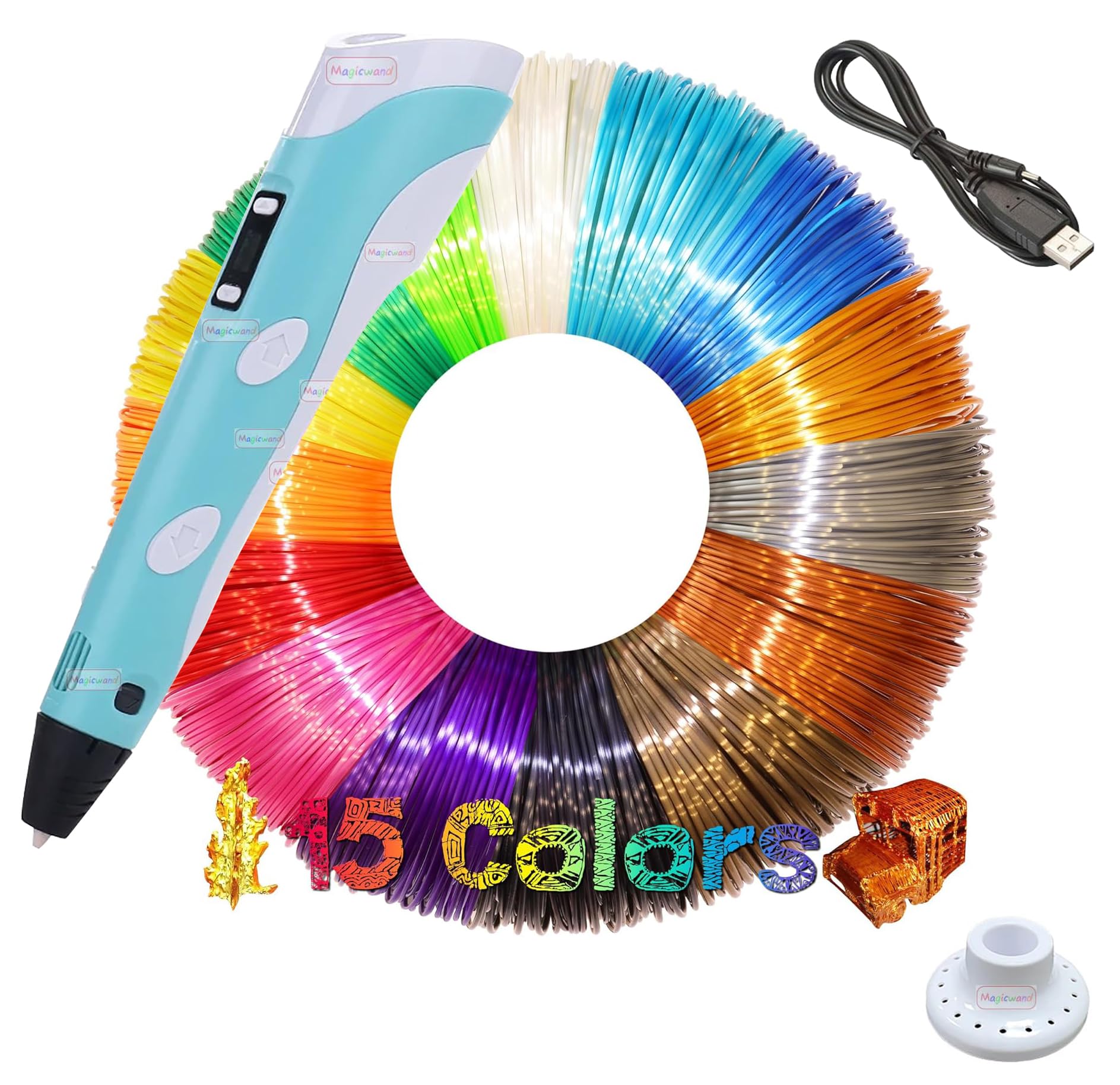 Magicwand 3D Printing Pen with LCD Display Review and Filament Insights