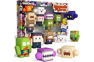 GobiDex Pretend Play Magnetic Figures for Toddlers Ages 3+ – Animals & Characters Sensory Toys Compatible with Magnetic Blocks