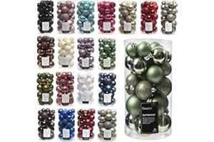 ‎LS-LEBENSTIL LS-LebenStil 30 Weihnachtskugel Grün - Rosmarin 4cm 5cm 6cm Christbaumkugeln Baumkugel Deko-Kugel Kunststoff bruchsicher bruchfest Weihnachtsdeko