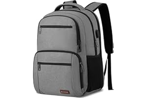 BIKROD Plecak męski, plecak szkolny, dla chłopców, torba na laptopa 15,6", dla nastolatków, z przyłączem ładowania USB,