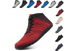 NEOKER Barefoot Shoes for Men Women Outdoor Lightweight Trail Running Minimalist Zero Drop Shoes Barefoot Trainers Walking Shoes Breathable Black Khaki Grey Green Blue Red 4-12 UK