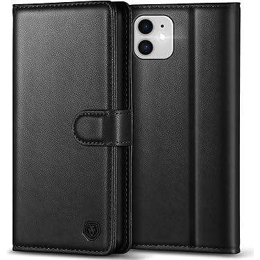 ICatchy For IPhone 11 Case Shockproof Leather Wallet Book Flip With Card Slots Kickstand Magnetic Closure Cover For IPhone 11 (6.1") Phone Case (Purple