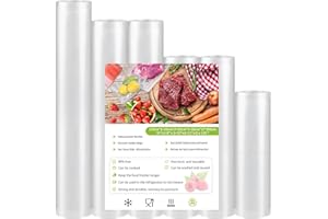 HUMBGO Bolsas al Vacío Alimentos Envasar Rollo - 6 Rollos (15+20x2+25x2+28) x 300cm Bolsa Gofrada para Envasadora,BPA Free,para Sous Vide Cocina,Conservación de Alimentos