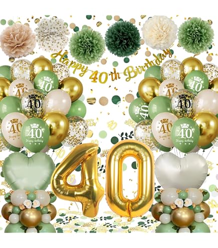 Set Tavola 40° Compleanno Rosa Oro - 37 Pezzi Piatti E