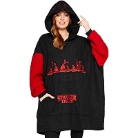 Scooby-Doo! Tragbarer Decken-Hoodie Für Herren – Kuschelig Mit Sherpa-Futter, Allover-Print