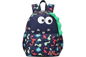 Tanou Mochila Infantil, 12 Pulgada Mochilas Niño para la Guarderia Preescolar, Lindo Mochila Escolar de Estilo Animal para Niños Pequeños, 2-5 años, Dinosaurio Azul
