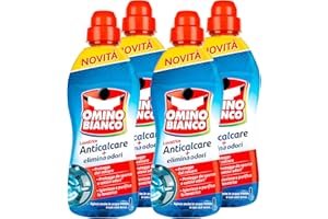 Omino Bianco, Anticalcare Lavatrice Gel, Protegge da Calcare, Sporco e Cattivi Odori, Azione Igienizzante, 4 Flaconi x 750 ml