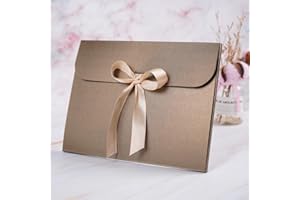 XINCHIA Paquete de 10 sobres de regalo con lazo para tarjetas de regalo de cumpleaños, invitaciones de bebé, despedida de soltera y graduación.