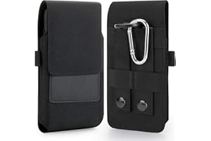 BECPLT Molle Phone Holster für iPhone 15 Pro Max 14 Pro Max 13 Pro Max 12 Pro Max Xs Max 8 Plus Samsung Galaxy A51 A71 A72 A52 S23+ S22+ S21+ S20 Plus Nylon Gürtelclip Tasche Halter Tasche