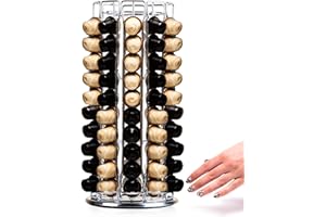 PEAK COFFEE Dispensador para Capsulas Nespresso Original 140 Pods | Soporte Capsulas Giratorio Compatibile con Nespresso | Porta Capsulas Café