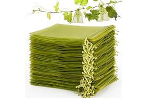 Sukh 50 Fruit Protection Bags 15x20cm - Strawberry Protection Bags For Cherry Fruit Bush Insect Mesh Net Bags for Gardening Fruits Plant Vegetables Organza Bags Drawstring Lavender Gift Bags Reusable