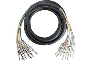 Pronomic Stage MJJ8-6 Multicore Kabel 8 x 6,3 mm Klinke mono auf 8 x 6,3 mm Klinke mono 6 m