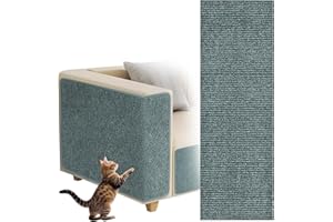 Tapete Autoadhesivo para Rascar Gatos, dellyy Alfombrilla Autoadhesiva Recortable, DIY Climbing Cat Scratcher, Tapete Rascador para Gatos, Protege Alfombras y Sofás (Gris Claro, 30×100cm)