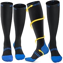 Calze Ciclismo Uomo Calze Compressione Graduata CAMBIVO 15-20 MmHg