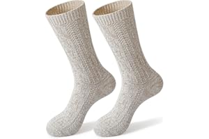 Moyel Oktoberfest Socken Herren 43-46 Trachtensocken Herren Beige Klassik Zopfmuster Design Bayrische Tracht Stricksocken Männer Lederhose Socken Trachtenstrümpfe Männer Oktoberfest Accessoires Outfit