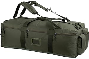 Backferry Duża wojskowa torba marynarska, torba podróżna z odpinanymi paskami na ramię, 80 litrów, Oliwkowo-zielony, Torba podróżna