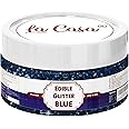 La Casa Premium Edible Glitter - Blue | Metallic Glitter Ideal for Cake Icing Decoration & Garnishing | 9gm |