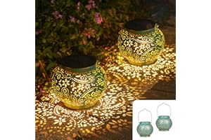 JOYCREATOR Turkusowa latarnia LED zasilana energią słoneczną, wodoodporność IP65