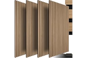 tectake® Set di 4 Pannelli Acustici Effetto Legno, Pannelli Fonoassorbenti Decorativi per Pareti, Pannelli Fonoassorbenti Soffitto, Pannelli Murali, Design Moderno - Rovere Chiaro