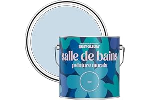 Rust-Oleum Peinture Bleue Résistante à l'eau pour Murs de Salle de Bains, Finition Mate - Ciel Bleu 2.5L